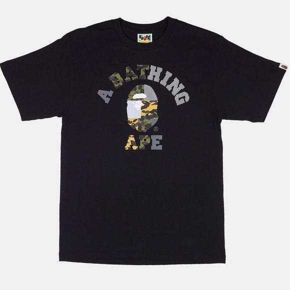 Bape Black Graphic T-Shirt New - Picture 1 of 7